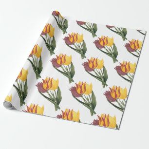 Tulip Flower Pattern Wrapping Paper