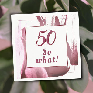 Tulip Flower Red 50th Birthday Floral Napkin