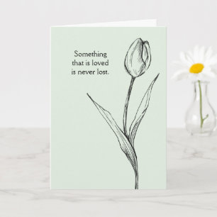 Tulip Flower Sympathy Card Loss Funeral Memorial
