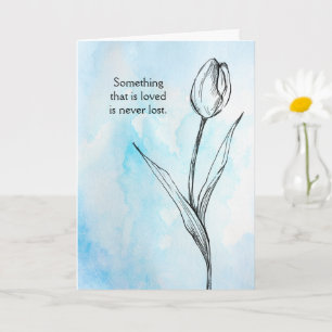 Tulip Flower Sympathy Card Loss Funeral Memorial