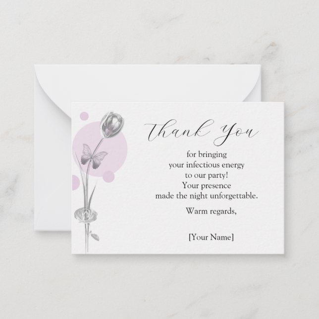 Tulip Flower Thank You Card (Front)