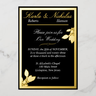 Tulip Flowers, Elegant Black Wedding, Wide Border