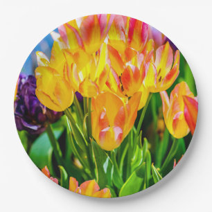 Tulip Flowers - Flourish Paper Plate