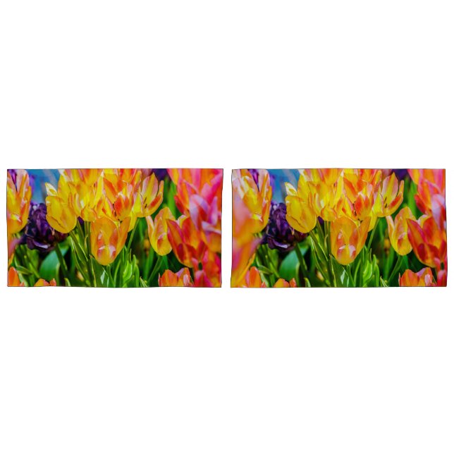 Tulip Flowers - Flourish Pillowcase (Front-Set)