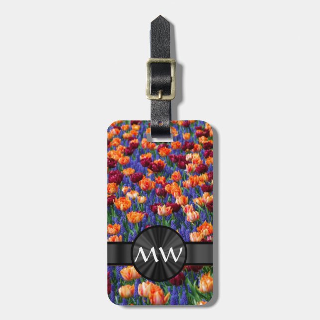 Tulip flowers luggage tag (Front Vertical)
