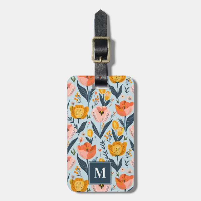 Tulip Flowers Luggage Tag (Front Vertical)