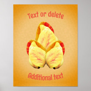 Tulip Flowers Your Text Personalised   Poster