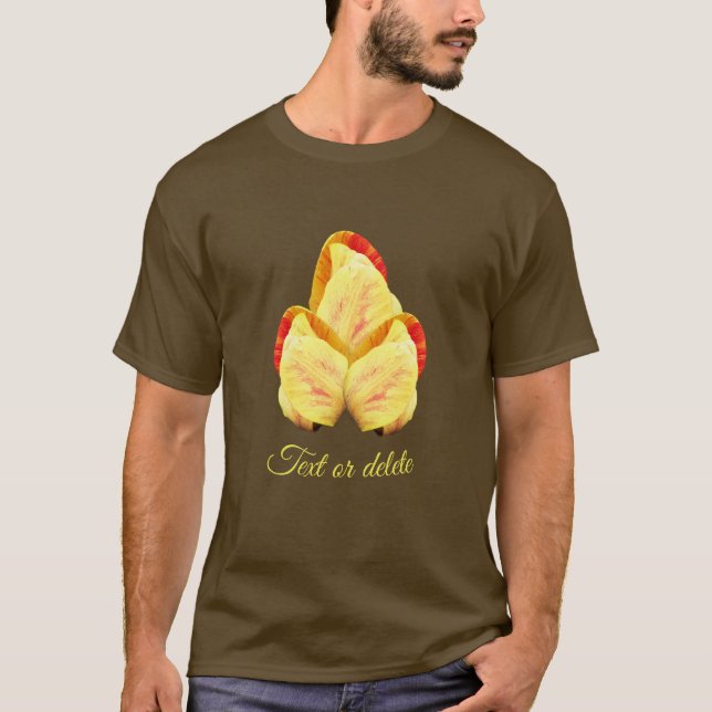 Tulip Flowers Your Text Personalised T-Shirt (Front)