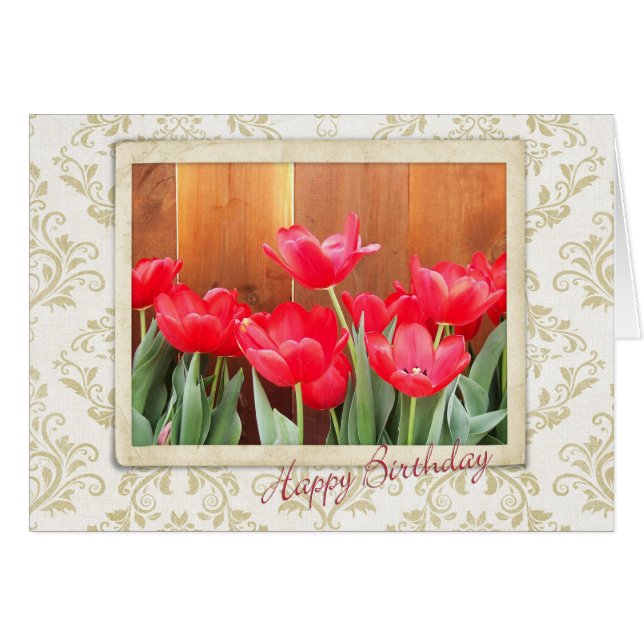 Tulip Garden Birthday (Front Horizontal)