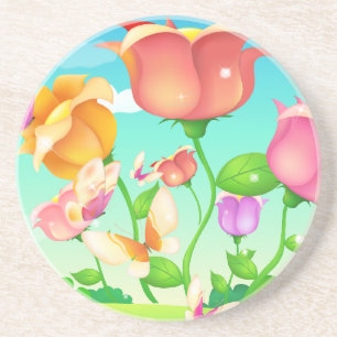 Tulip Garden Butterfly Coaster