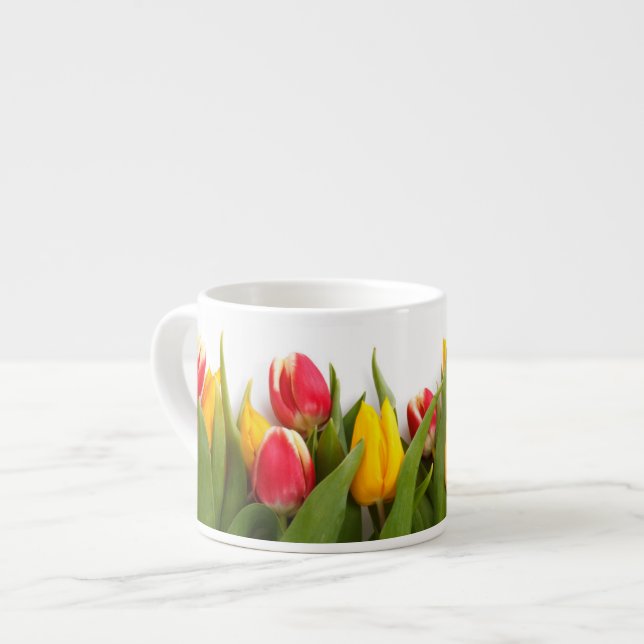 Tulip Garden Espresso Mug (Front Left)