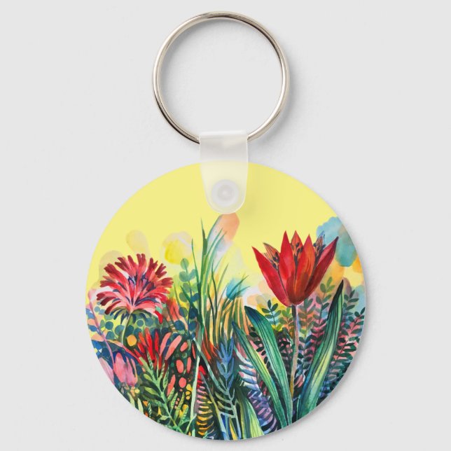 Tulip garden magnet key ring (Front)