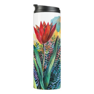 Tulip garden thermal tumbler