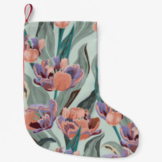Tulip Garden: Vintage Large Flowers Small Christmas Stocking