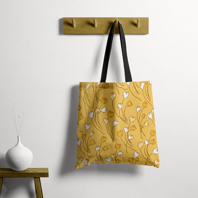 Tulip Garden Yellow Mustard Tote Bag (Creator Uploaded)