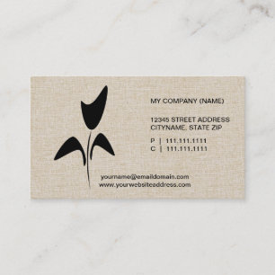 Tulip Gardener Florist Floral Logo Business Card