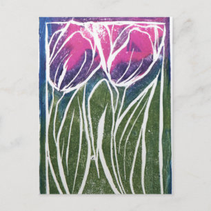 Tulip Gardening Art                                Postcard