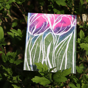 Tulip Gardening Art Postcard
