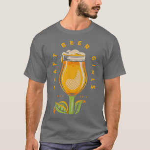 Tulip Glass Craft Beer Girl T-Shirt