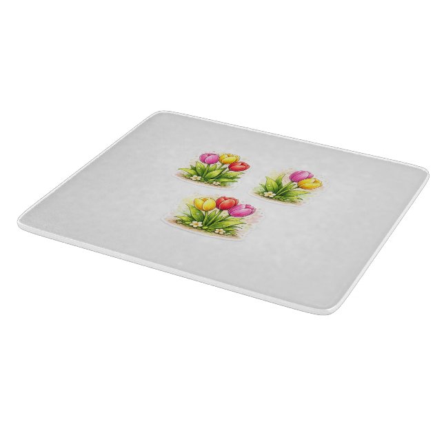 Tulip Glass Cutting Board (Corner)