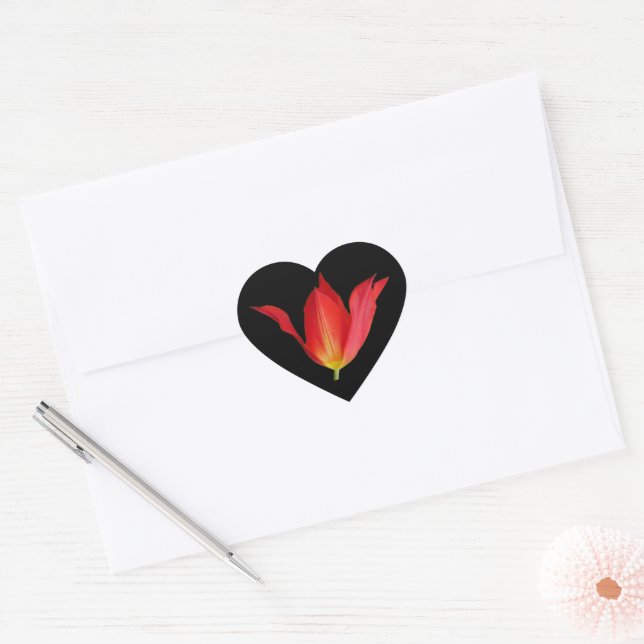 Tulip Heart Sticker (Envelope)