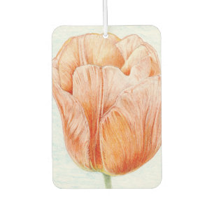 Tulip in Peach Colour Car Air Freshener