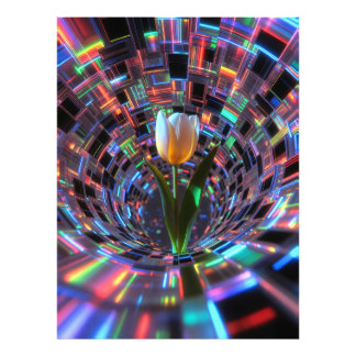 Tulip in Prismatic Vortex Tunnel Photo Print