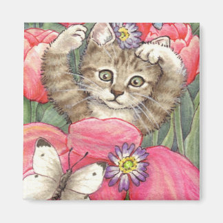 Tulip Kitten Magnet
