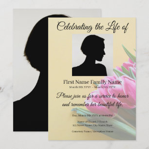 Tulip memorial invitation
