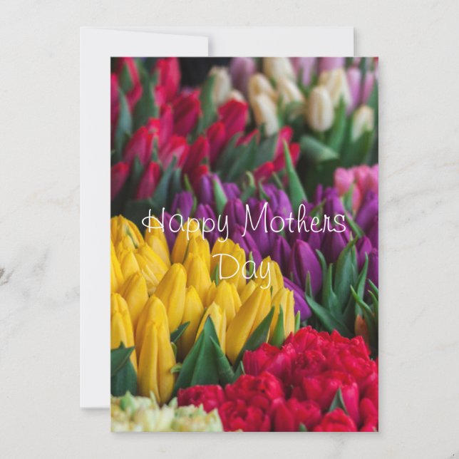 Tulip Mothes Day Card  (Front)
