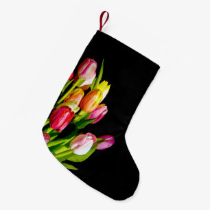 Tulip Painting - Original Flower Art Small Christmas Stocking