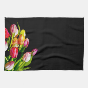 Tulip Painting - Original Flower Art Tea Towel