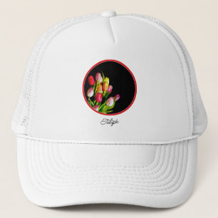 Tulip Painting - Original Flower Art Trucker Hat