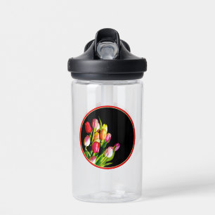 Tulip Painting - Original Flower Art Water Bottle