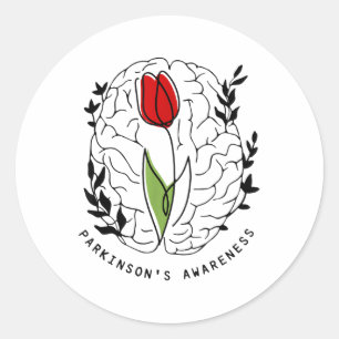 Tulip Parkinsons Awareness  Classic Round Sticker