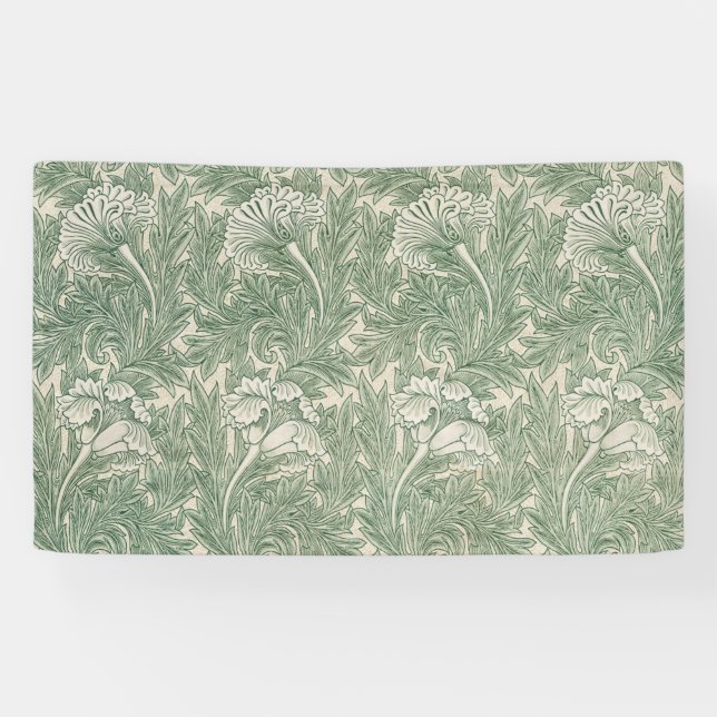 Tulip Pattern (by William Morris) Banner (Horizontal)