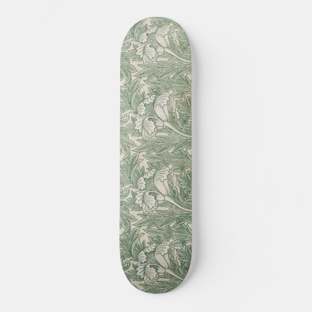 Tulip Pattern (by William Morris) Skateboard (Front)