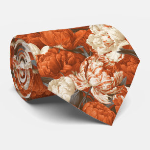 Tulip Pattern Groomsmen Destination Wedding Tie