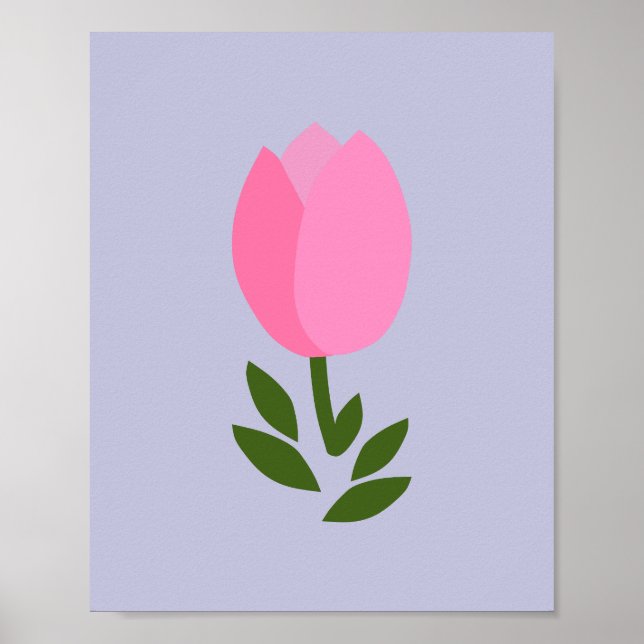 Tulip Pink And Purple Poster (Front)