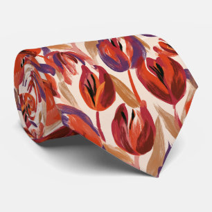 Tulip Print Boyfriend Lakeside Wedding Tie