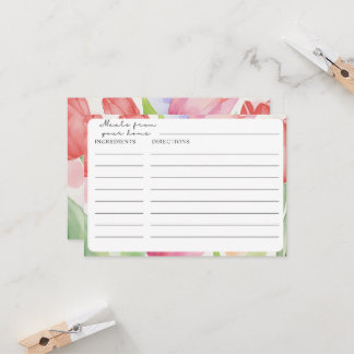 Tulip Recipe Cards 