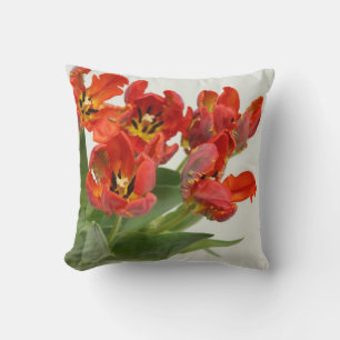 Tulip red cushion
