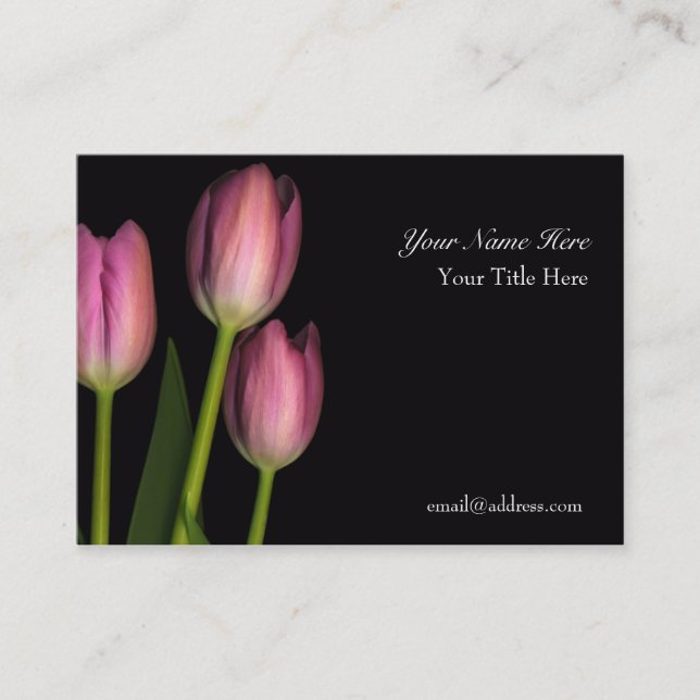 Tulip Reflection Business Card... - Customised Card (Front)