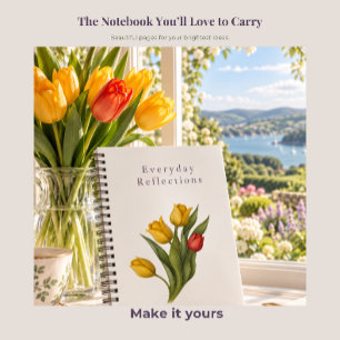 Tulip Reflections — Crisp White Luxe Journal