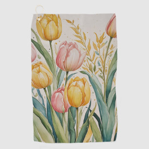 Tulip Reverie Golf Towel
