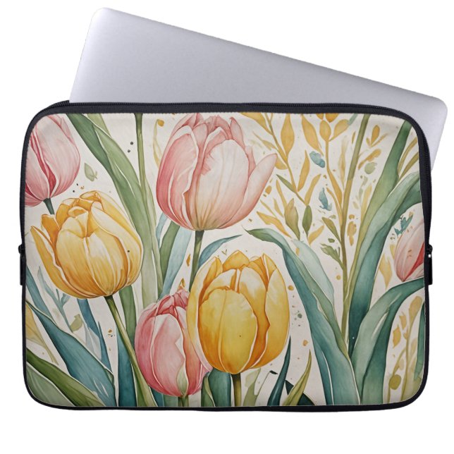 Tulip Reverie Laptop Sleeve (Front)