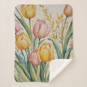 Tulip Reverie Sherpa Blanket