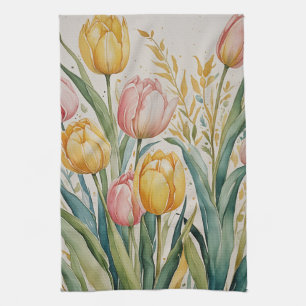 Tulip Reverie Tea Towel