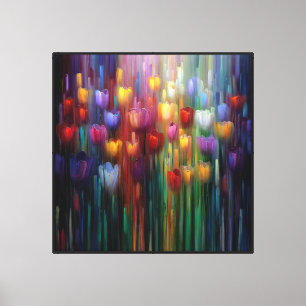 Tulip Rhapsody Abstract Garden Canvas Print