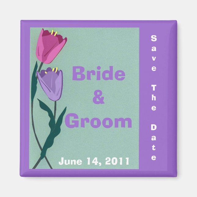 Tulip Save The Date Magnet (Front)